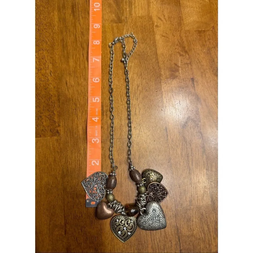 Mid-Century Multiple-Heart Necklace (7429)